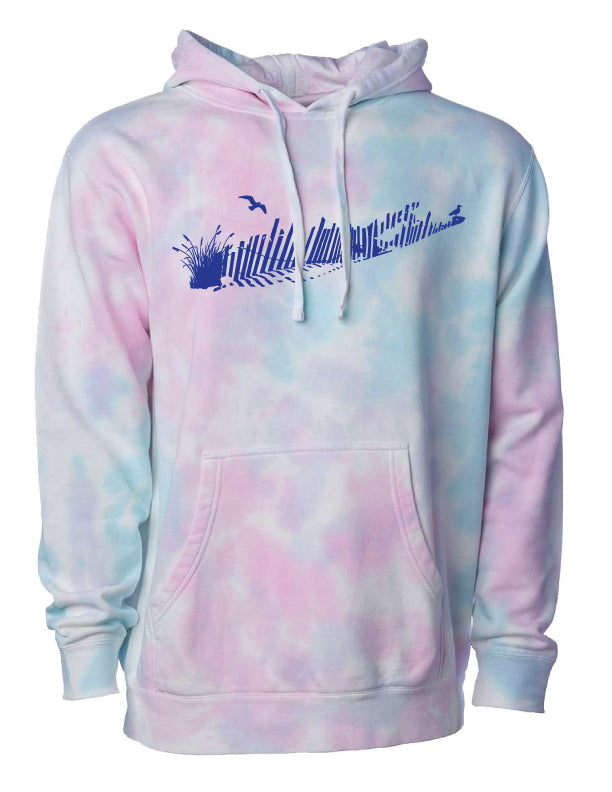 Cotton Candy Navy Snow Fence Hoodie