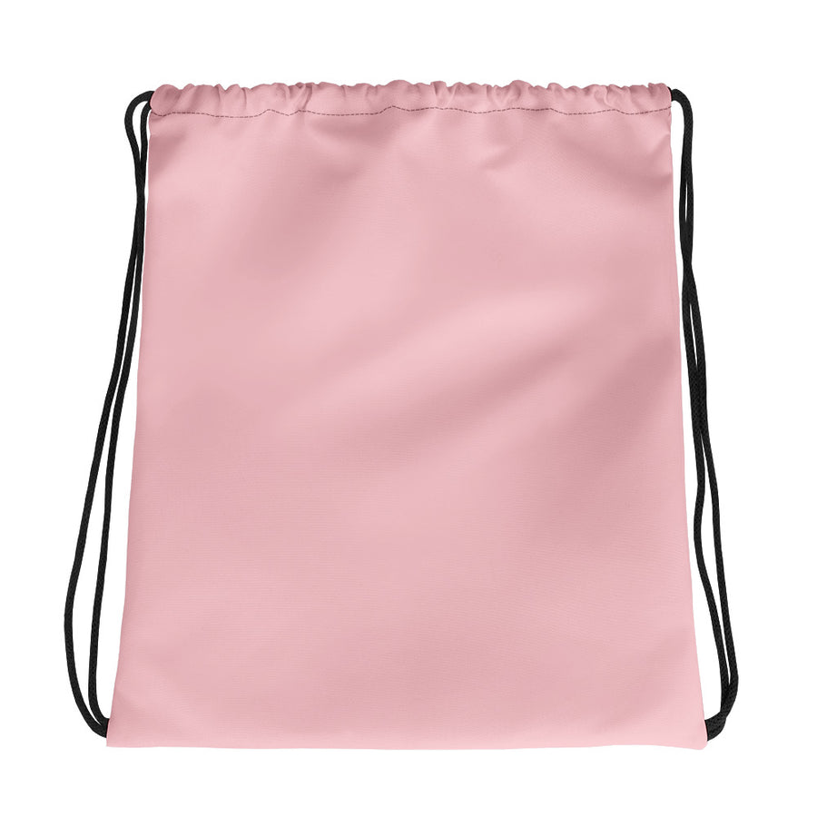 Surf's Up Pink Drawstring Bag
