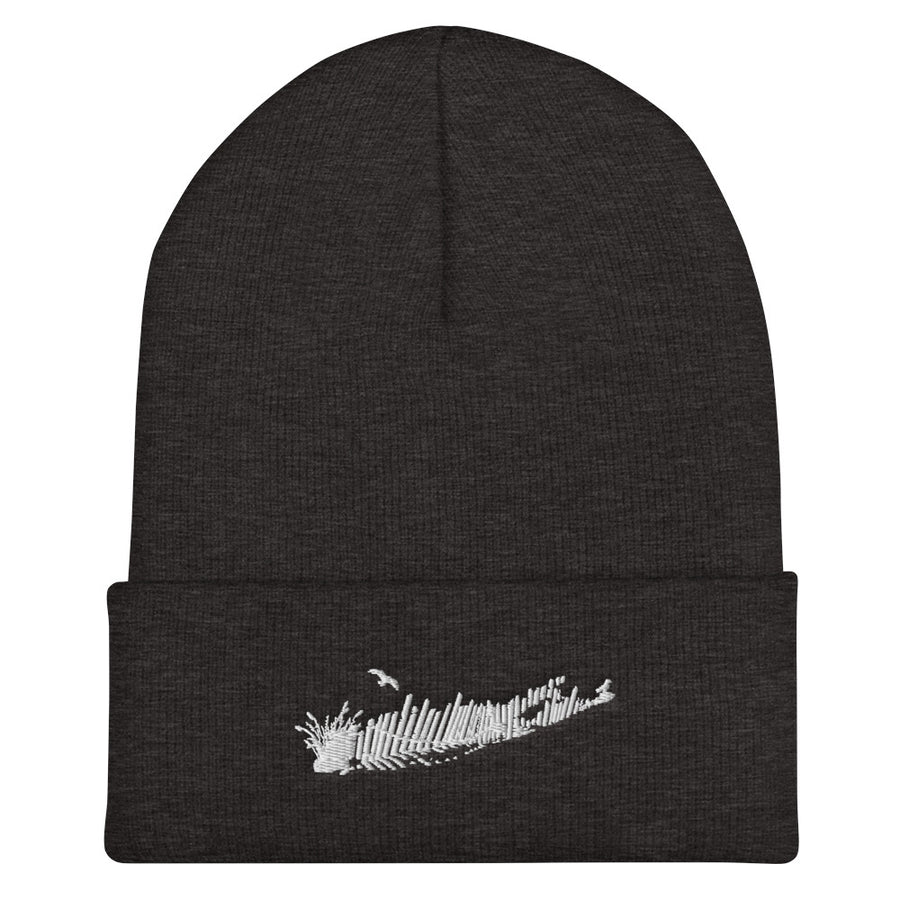 Cuffed Beanie with Snow Fence Design