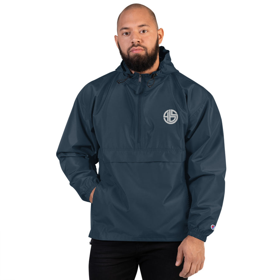 4BS Mens Logo Embroidered Champion Packable Jacket