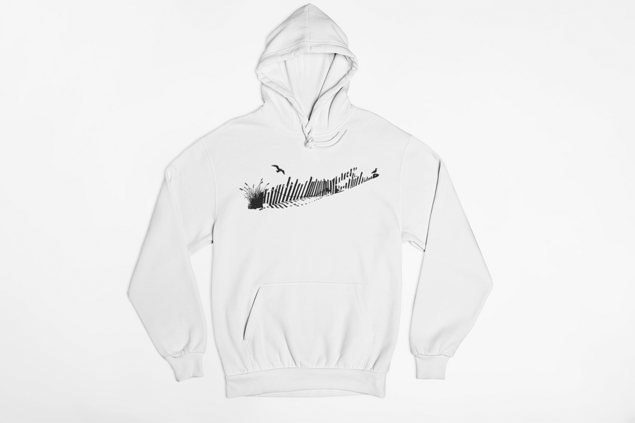White Snow Fence Hoodie